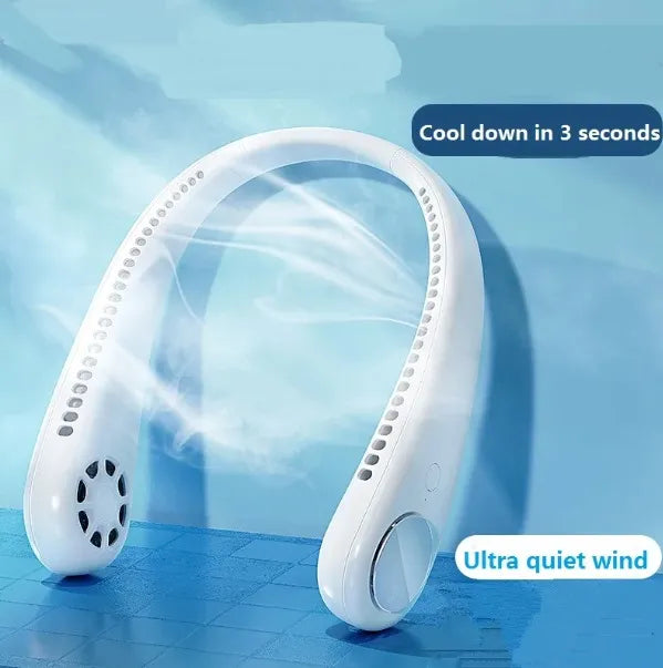 "Cool Down Instantly – Portable Neck Fan for Hot Days"